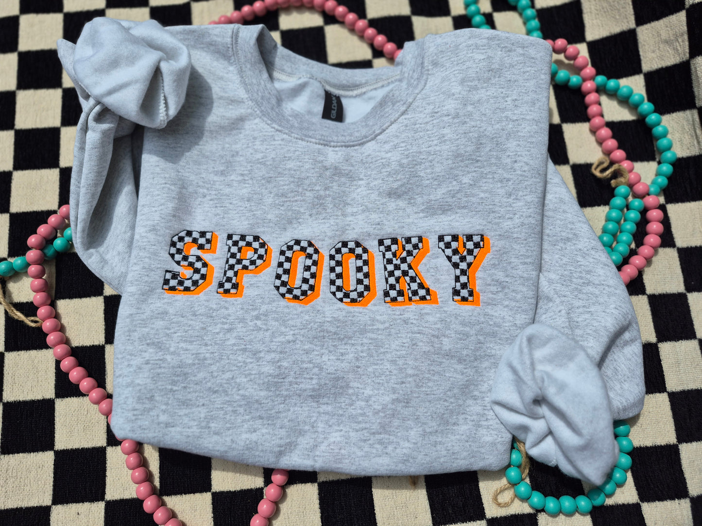Spooky checkered - cc tees & gildan crews