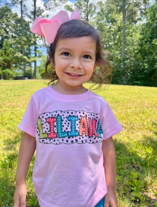 Dotted name tee 🎀