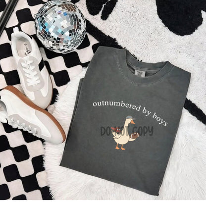 Outnumbered by boys - CC tee