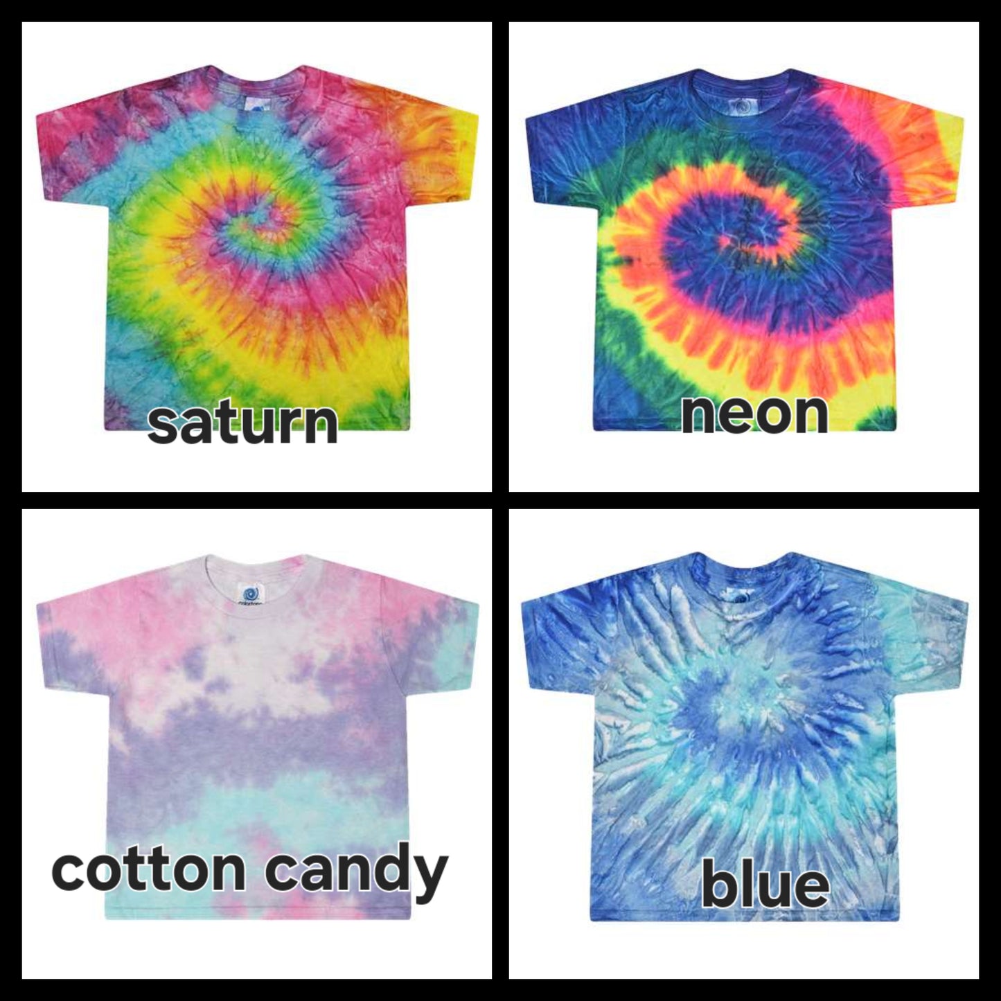 TieDye monogram tees (toddler, Youth &, adult
