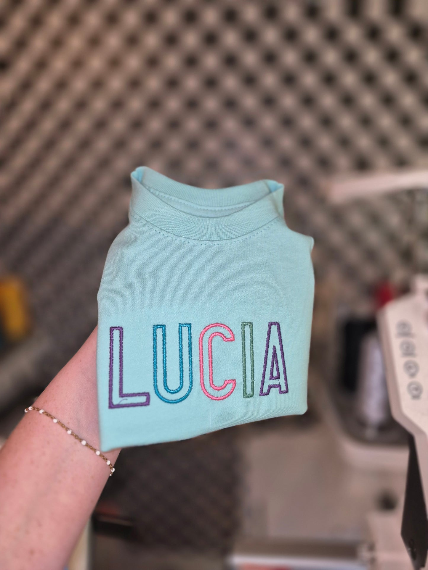 Multi color Name outline  infant/toddler