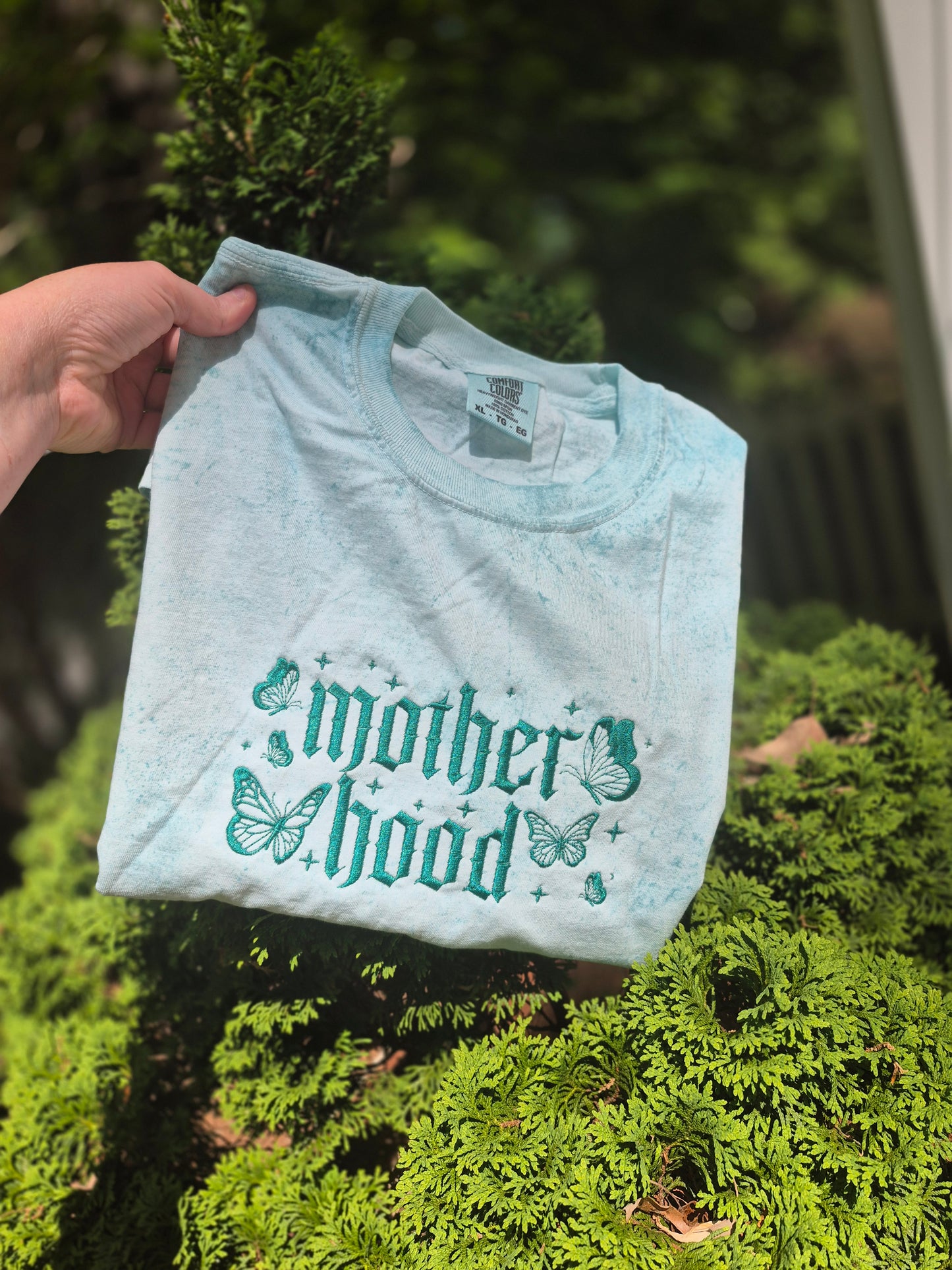 Motherhood 🦋  - colorblast tee