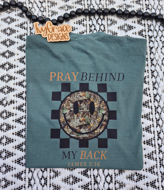 Cc pocket tee - pray behind my back camo