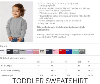 "I need a ___" Toddler sweatshirt