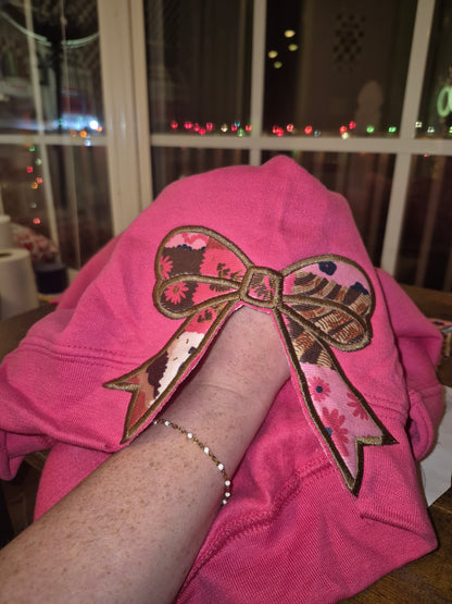 Adult side bow crew - neckline title or circle monogram (read description