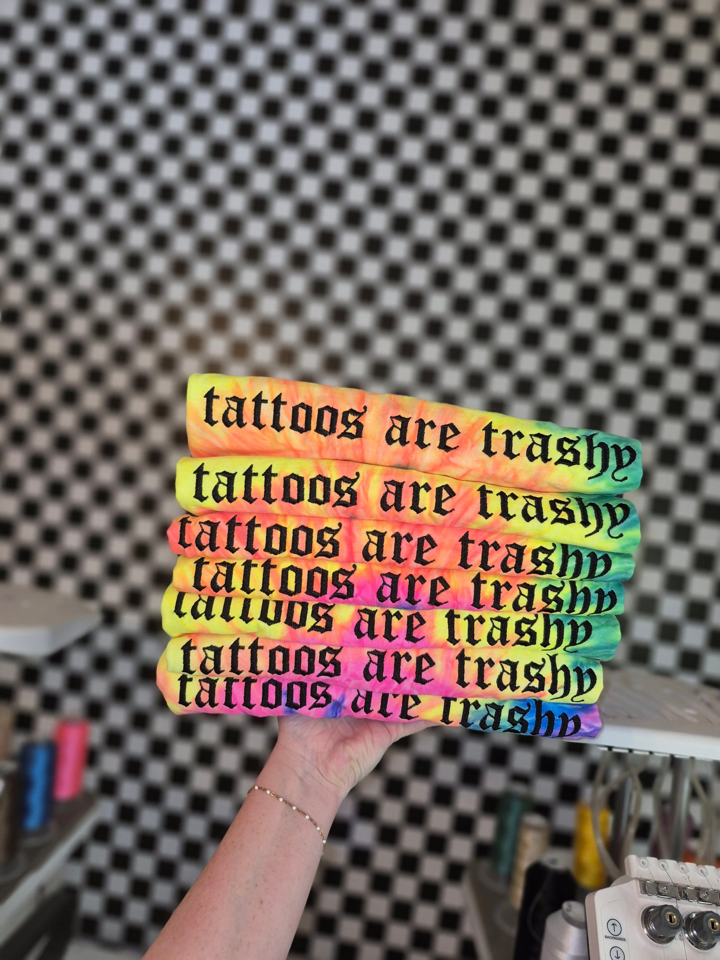 Tiedye tattoos are trashy tees ✨️