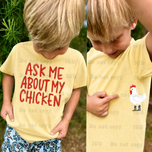 Ask me about my chicken-  - boy &- girl option  (infant, toddler & youth) rabbit skins/lat/gildan