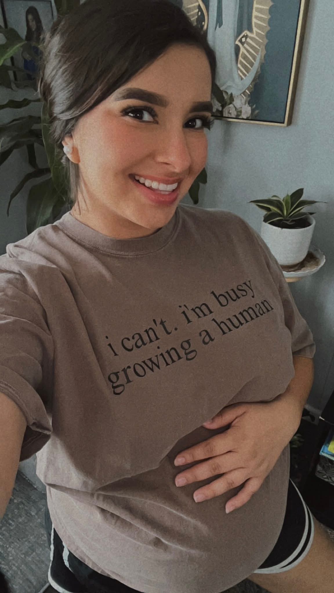 I cant. Im busy growing a human - CC tee