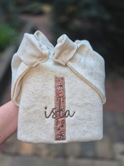 Fall bow name applique sweatshirts - toddler