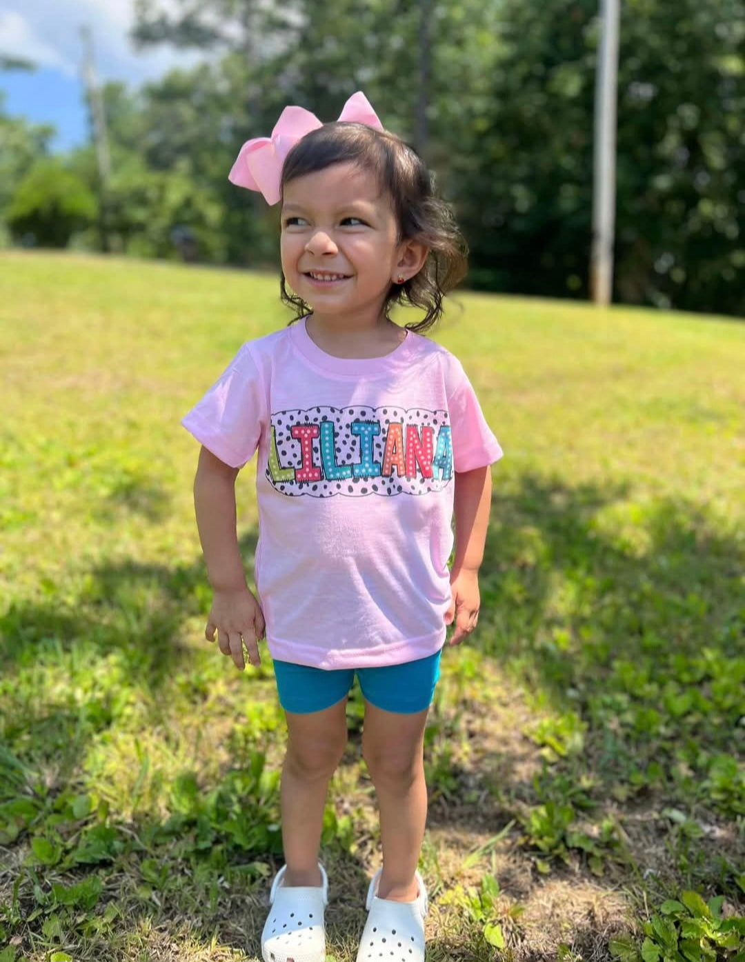 Dotted name tee 🎀