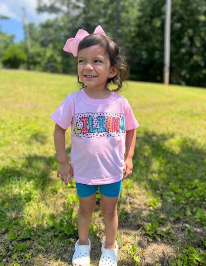 Dotted name tee 🎀