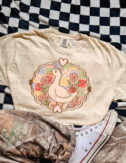 Patchwork goose -  comfort color tee