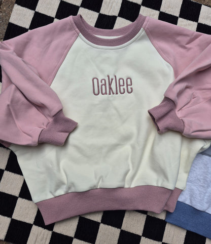 Colorblock toddler crews