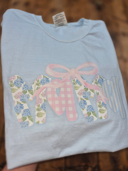 Mama floral bow 💙