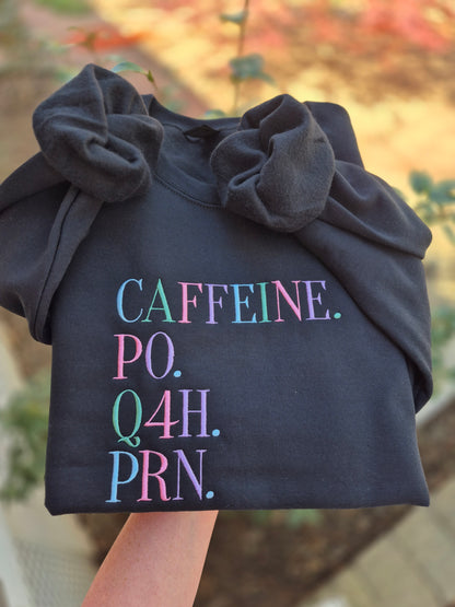 Caffeine po q4h - cc tees & gildan crews