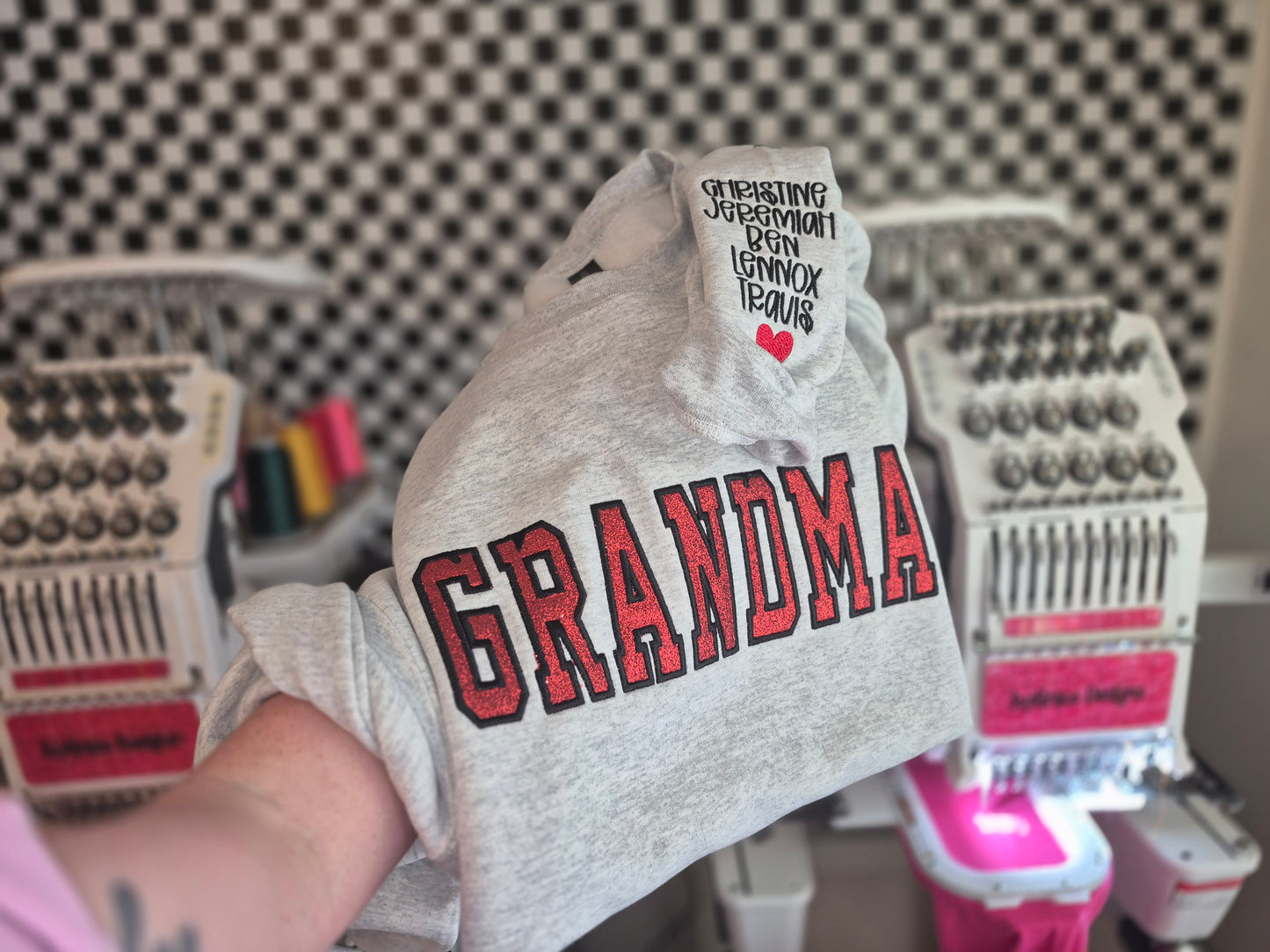 Glitter appliqué sweatshirt-any title- read description ✨️