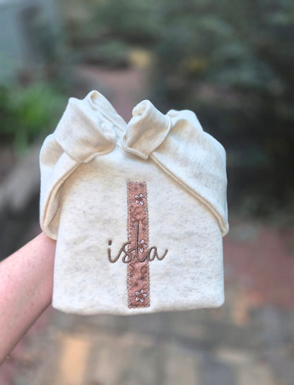 Letter applique + name toddler crew