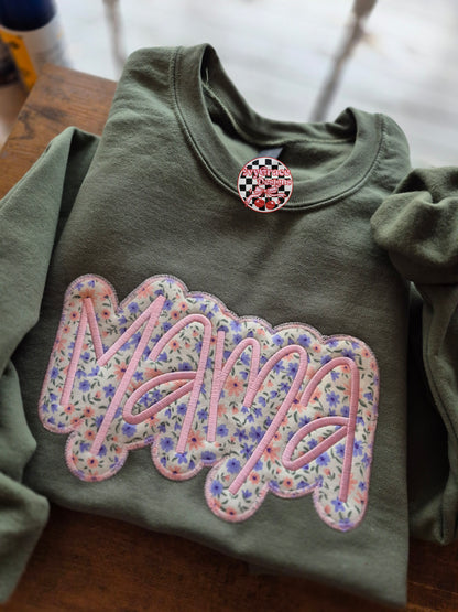 Mama applique cc tees & gildan crews - read description