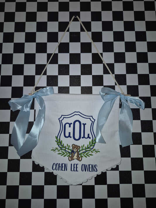 Baby hanging banners