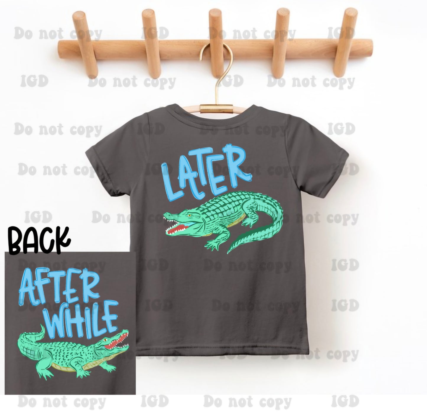 Later gator- boy &- girl option  (infant, toddler & youth) rabbit skins/lat/gildan