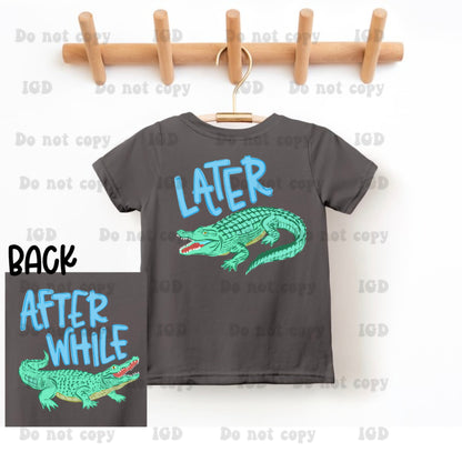 Later gator- boy &- girl option  (infant, toddler & youth) rabbit skins/lat/gildan