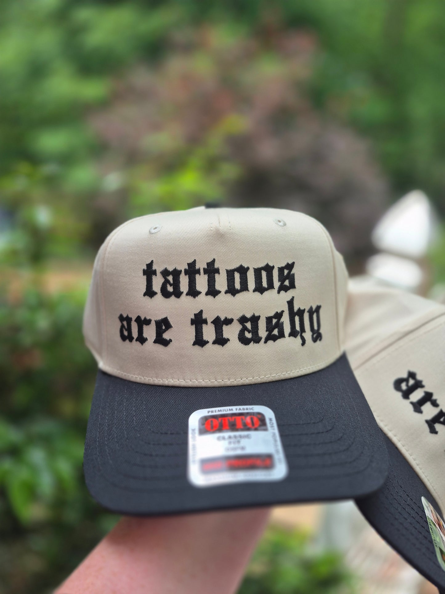 Tattoos are trashy - structured hat
