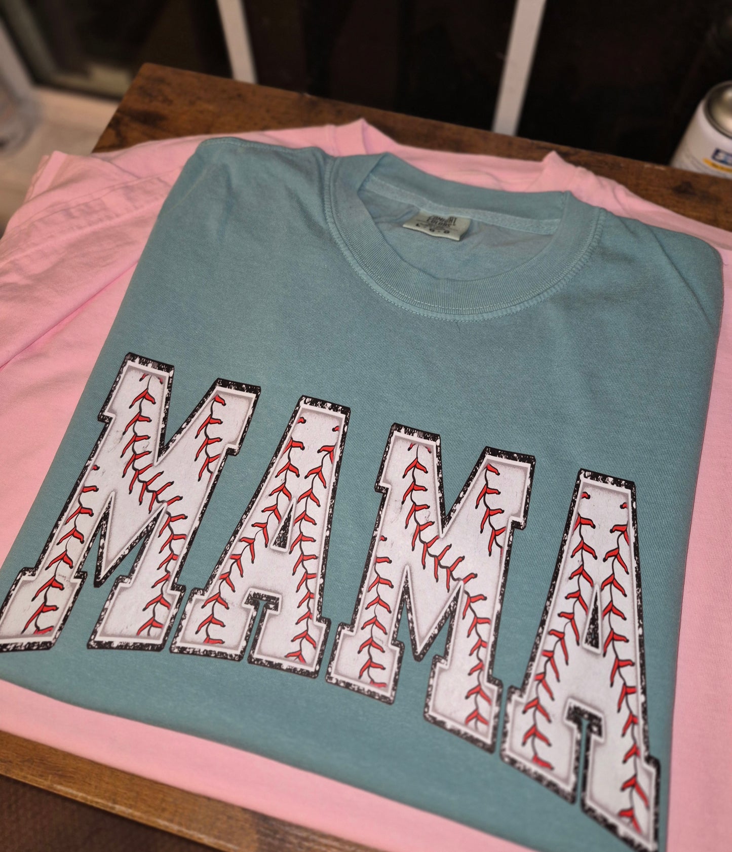 Mama baseball -  comfort color tee