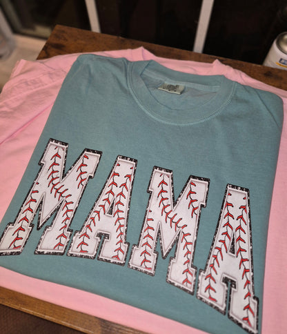 Mama baseball -  comfort color tee