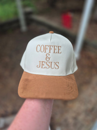 RTS suede brim hat - coffee & jesus