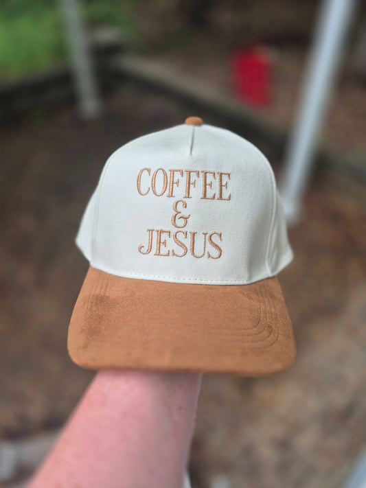 RTS suede brim hat - coffee & jesus