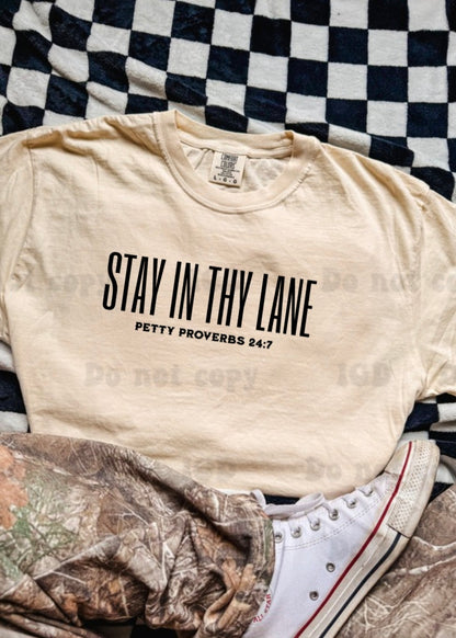 Stay in thy lane