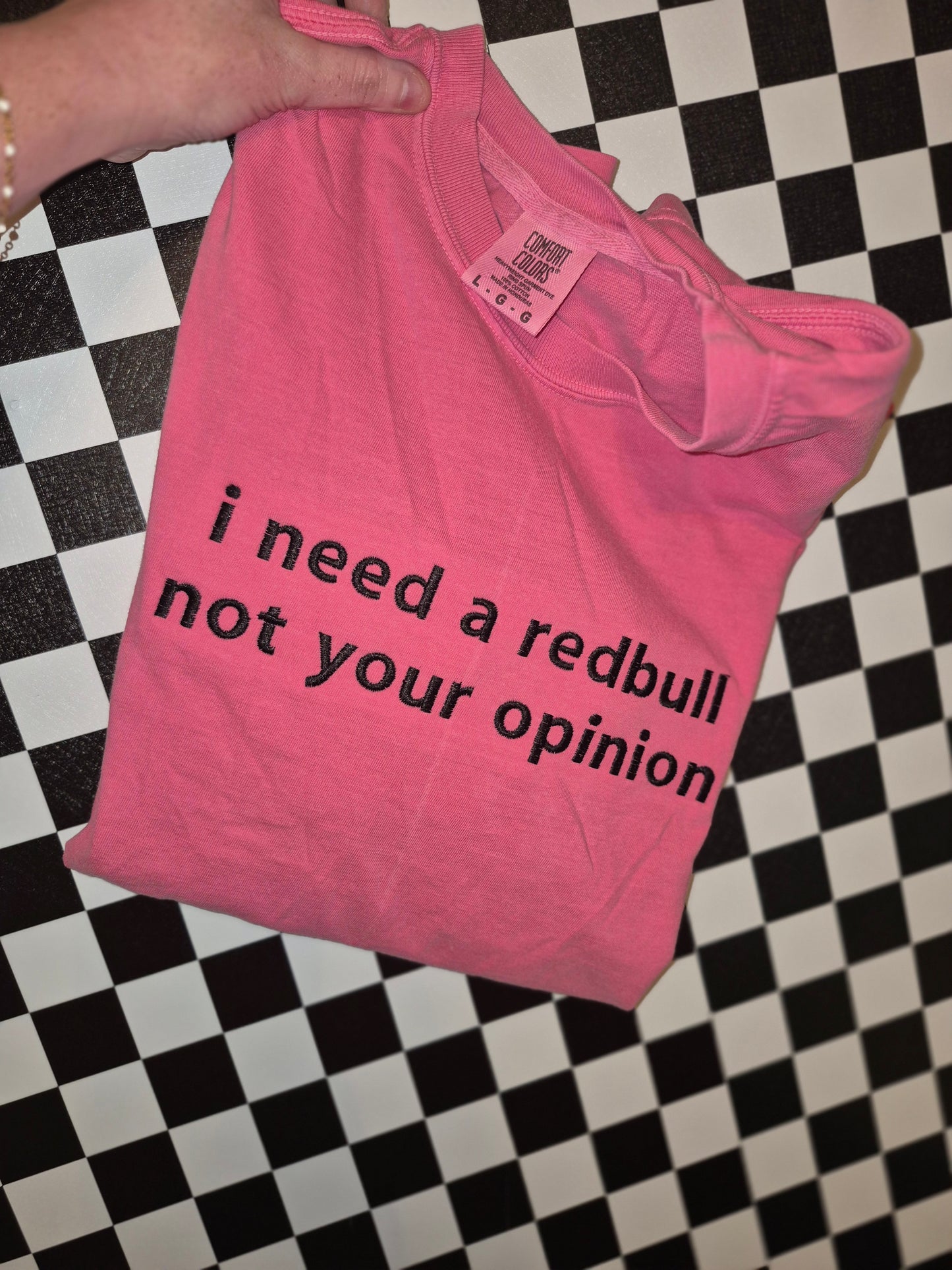 I need a __ custom _ - embroidery - cc tee & gildan crew