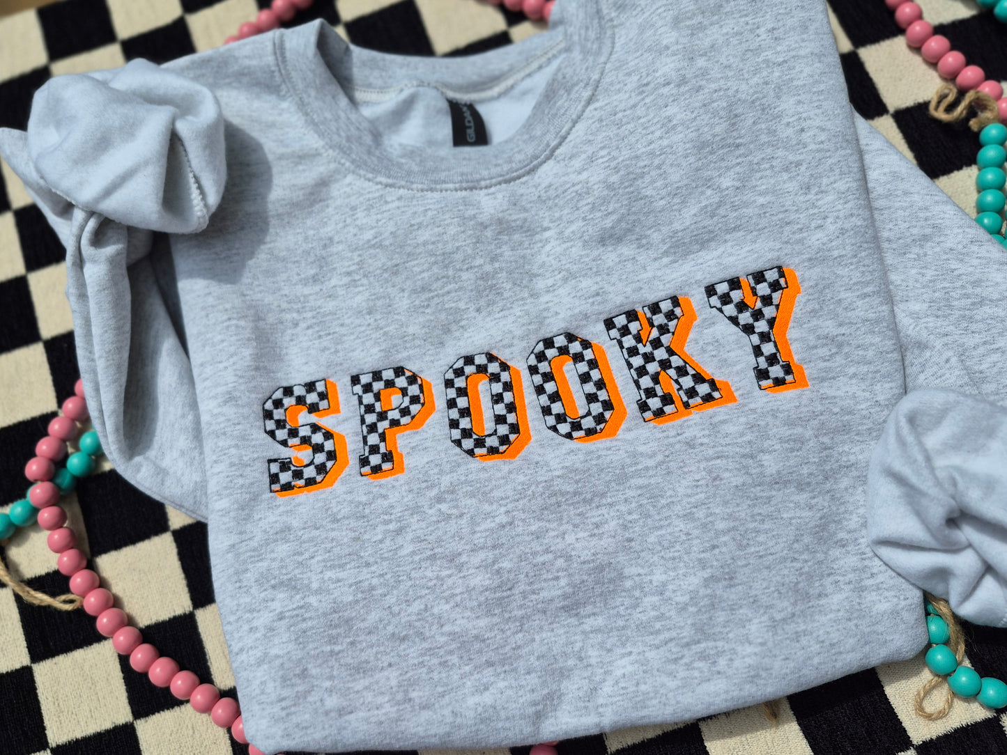 Spooky checkered - cc tees & gildan crews