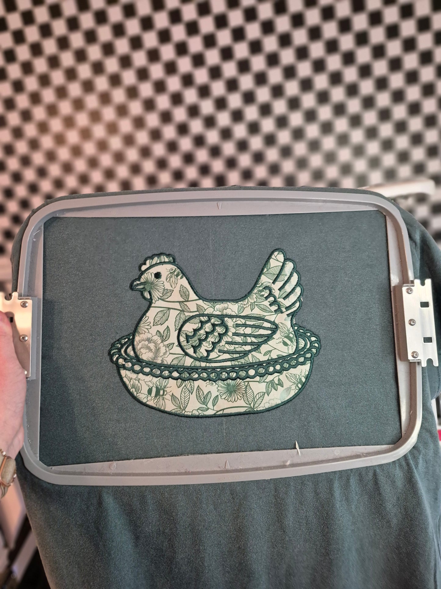 Hen on nest- cc tees & gildan crews