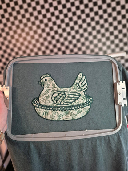 Hen on nest- cc tees & gildan crews