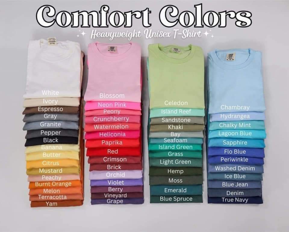 Monogram comfort color tee - embroidery