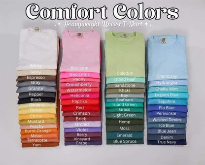 Monogram comfort color tee - embroidery