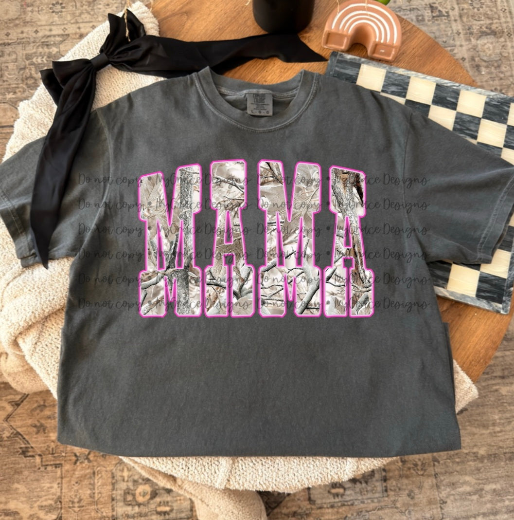 Camo  & hot pink mama cc tee