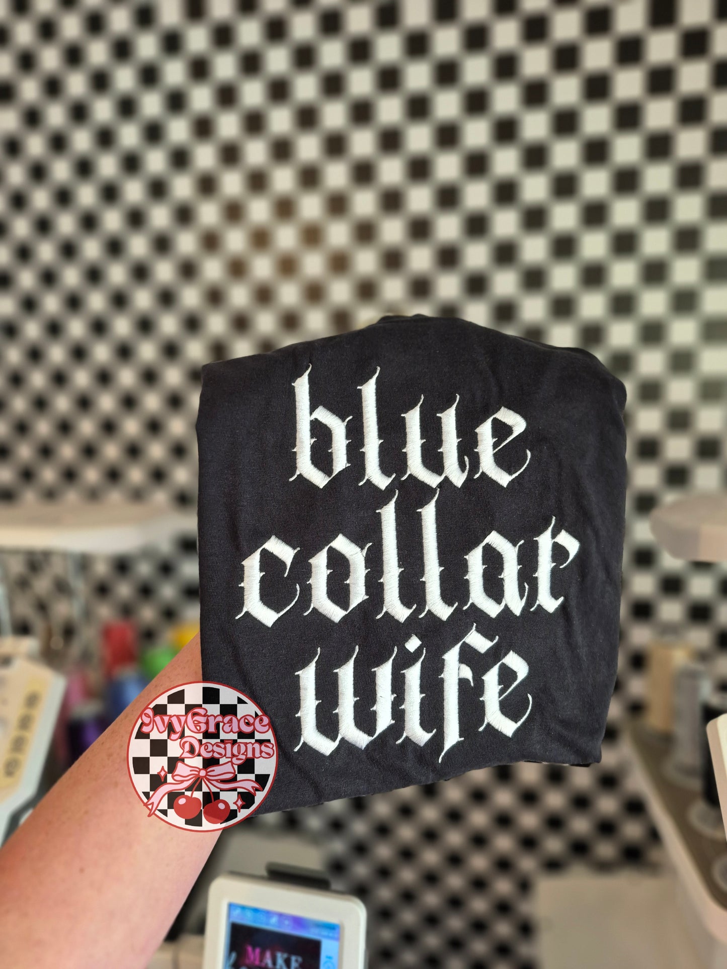 Blue collar wife - cc tees & gildan crews